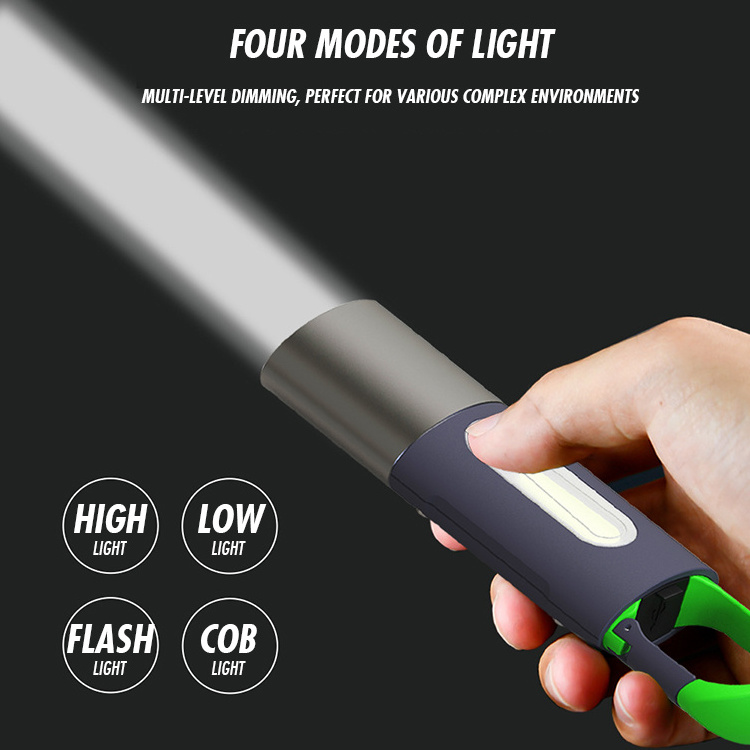 Portable USB LED Zoomable Handheld Mini Tactical EDC Flashlights Pocket Mini Waterproof Keychain Flashlights