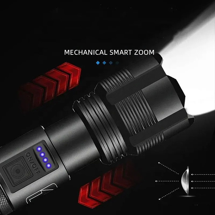 XHP50 USB rechargeable tactical hunting camping flashlight water proof torch light long range convoy flashlight