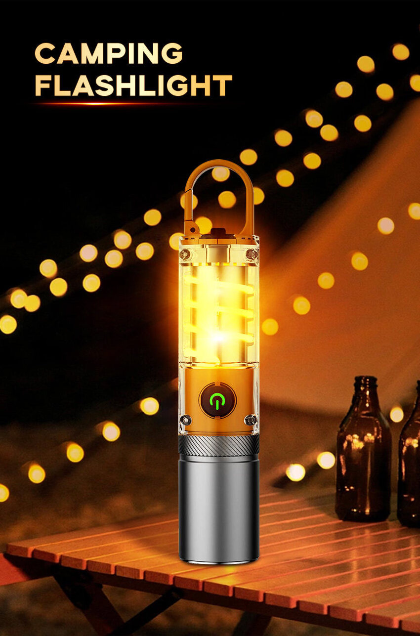 New Design Soft tungsten wire flashlight torch light powerful rechargeable battery EDC small hunting led flashlight camping