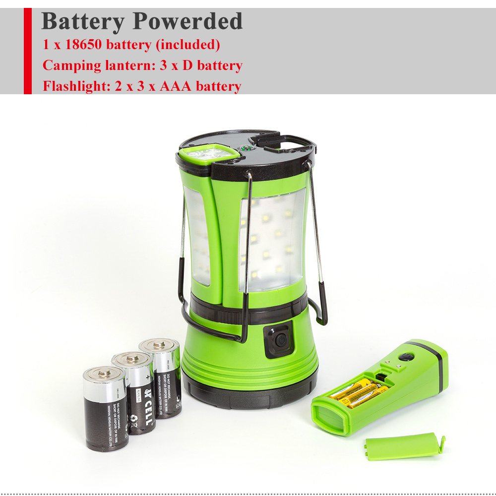 600 lumens camping lamp 18650 battery Rechargeable Camping Lantern with Detachable Portable Flashlight