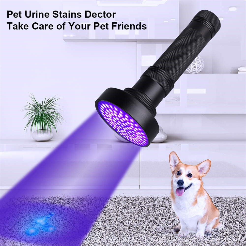 handheld 100 led uv flash light led torch 395nm blacklight flashlight Aluminum uv black light flashlight