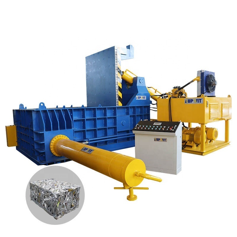 Hydraulic baling press for waste zinc and aluminum metal Large scrap metal compressor