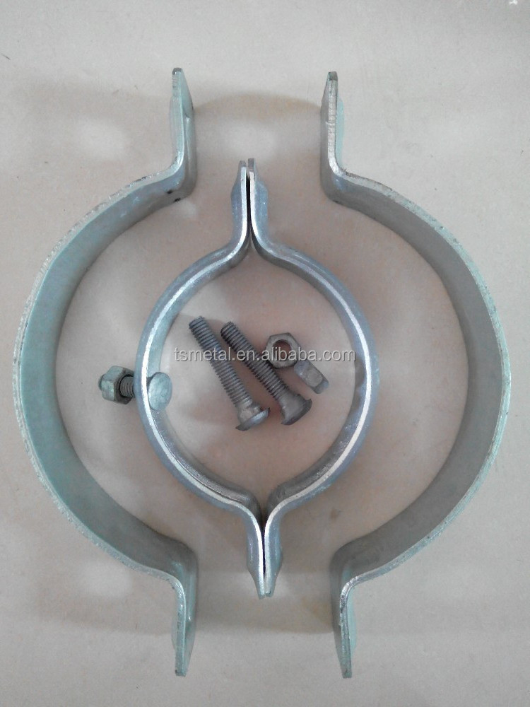 Hot dip galvanized steel pole clamp/beam clamp