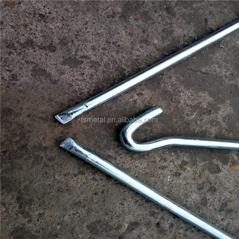 Zinc plated carbon steel right angle L type anchor bolt