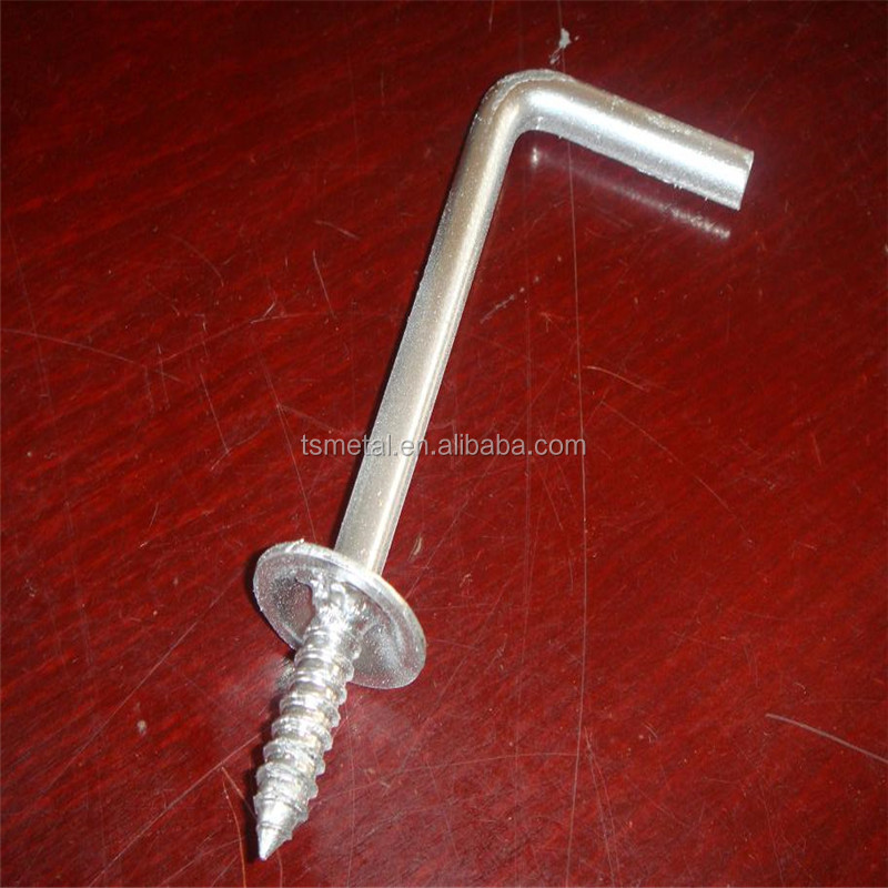 Zinc plated carbon steel right angle L type anchor bolt