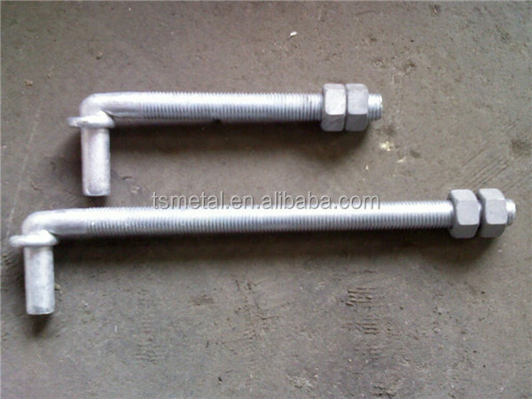 High Strength Foundation Bolt L Bolt Right Angle Bolt