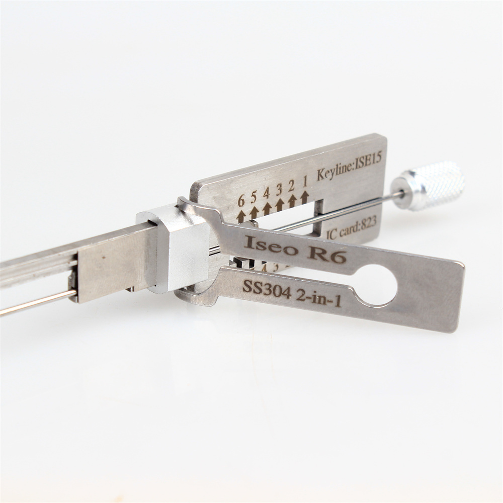 Tsnew lishi style 2 in 1 ss304 for iseo lock pick locksmith tools  for open civil lock