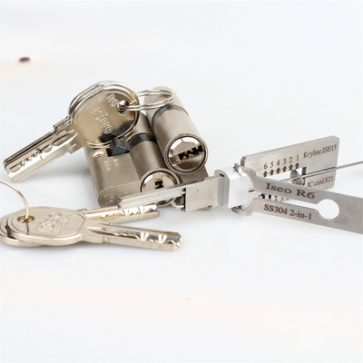 Tsnew lishi style 2 in 1 ss304 for iseo lock pick locksmith tools  for open civil lock