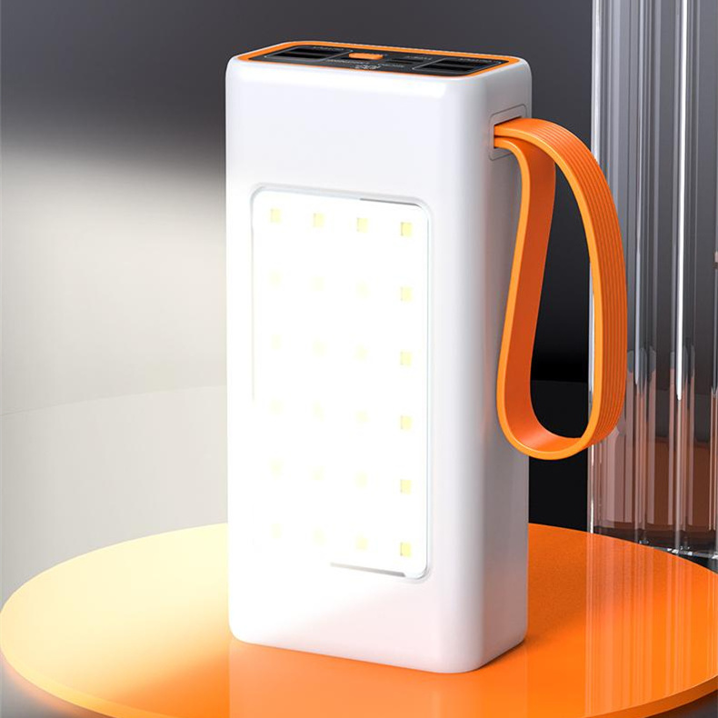 PD 66W Fast Charging  LED Digital Display 4 USB Output 40000mAh Portable Charger Power Bank lighting emergency lights