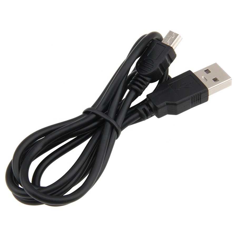 Best Black 100 cm Length USB 2.0 A Male to Mini 5 Pin B Data Charging Cable Cord Adapter USB Extension Cable