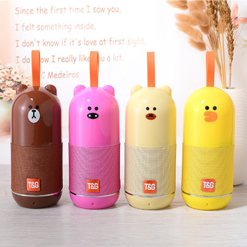 2023 TG502 mini 4 inch true wireless portable cartoon doll children speaker subwoofer creative gift speaker with fm/tf/usb port