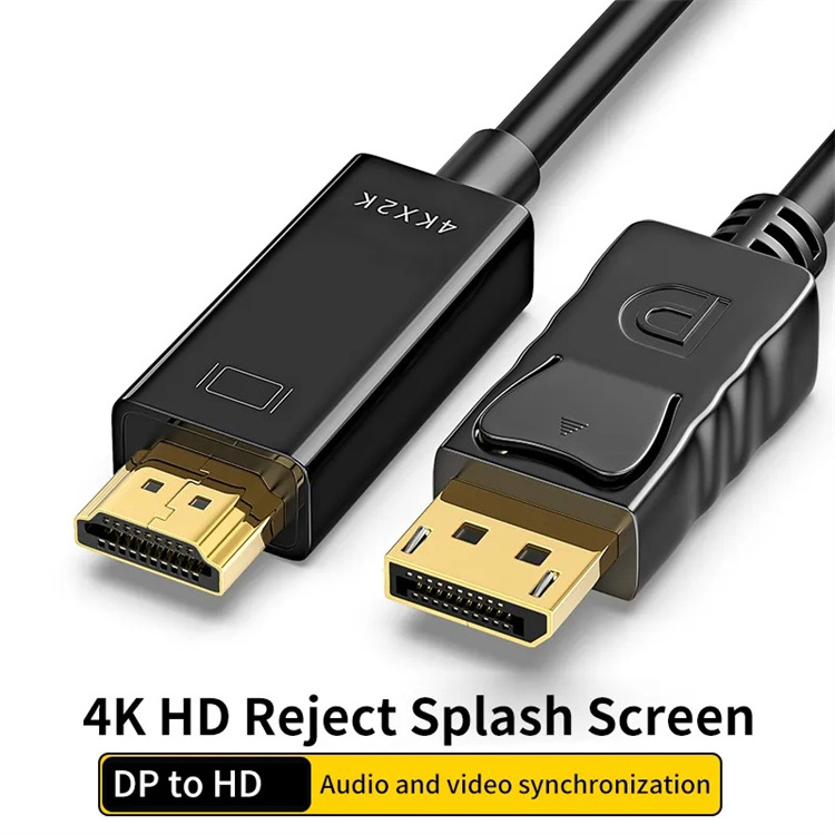 4K DisplayPort to HDTV Video Audio Cable DP Display Port to HD Adapter for Computer Laptop to TV Projector Monitor