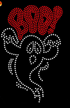 Wholesale Rhinestone Heat Transfers Motif Crystal Rhinestone Iron on Transfer for garment