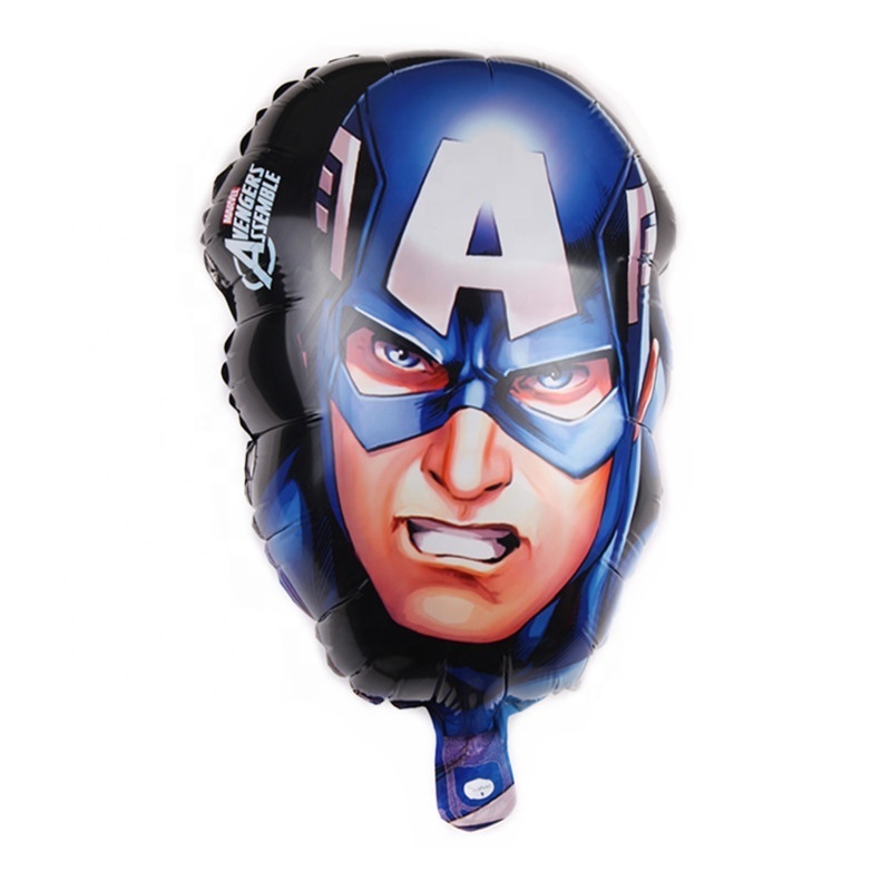 hot sale super hero head foil balloon for Iron spider man captain hulk balloons for party decoration