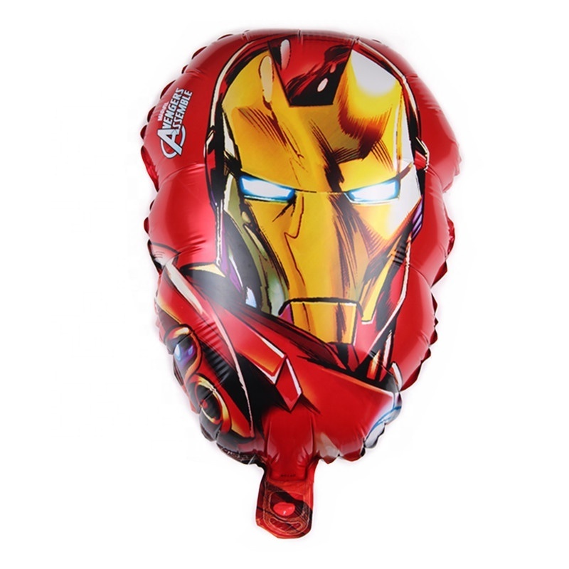 hot sale super hero head foil balloon for Iron spider man captain hulk balloons for party decoration