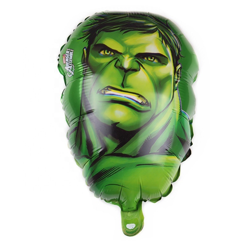 hot sale super hero head foil balloon for Iron spider man captain hulk balloons for party decoration