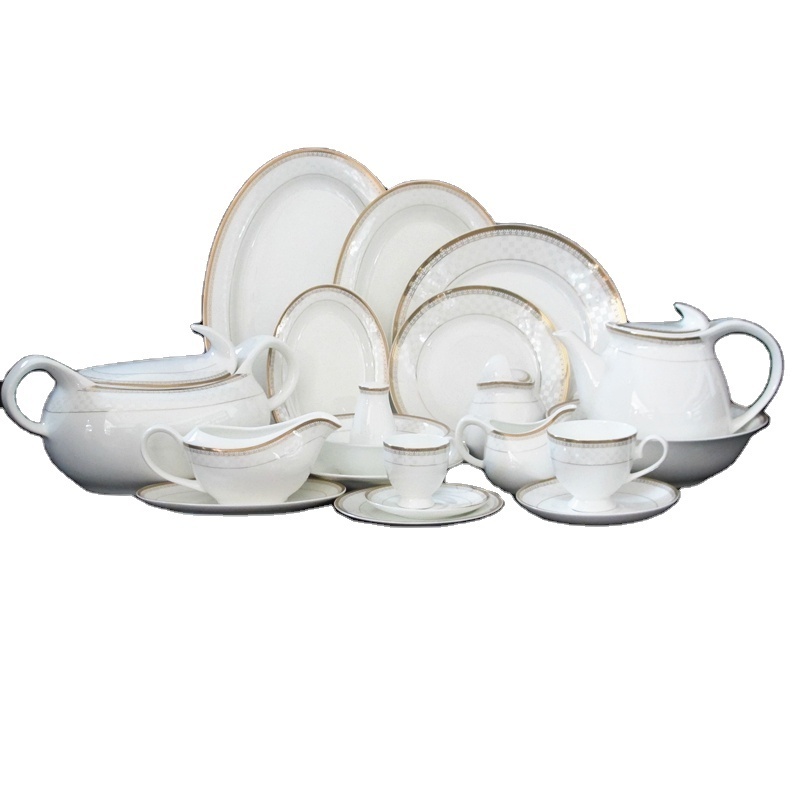 new product for 2022 karachi pakistan bone china 61pcs dinner set