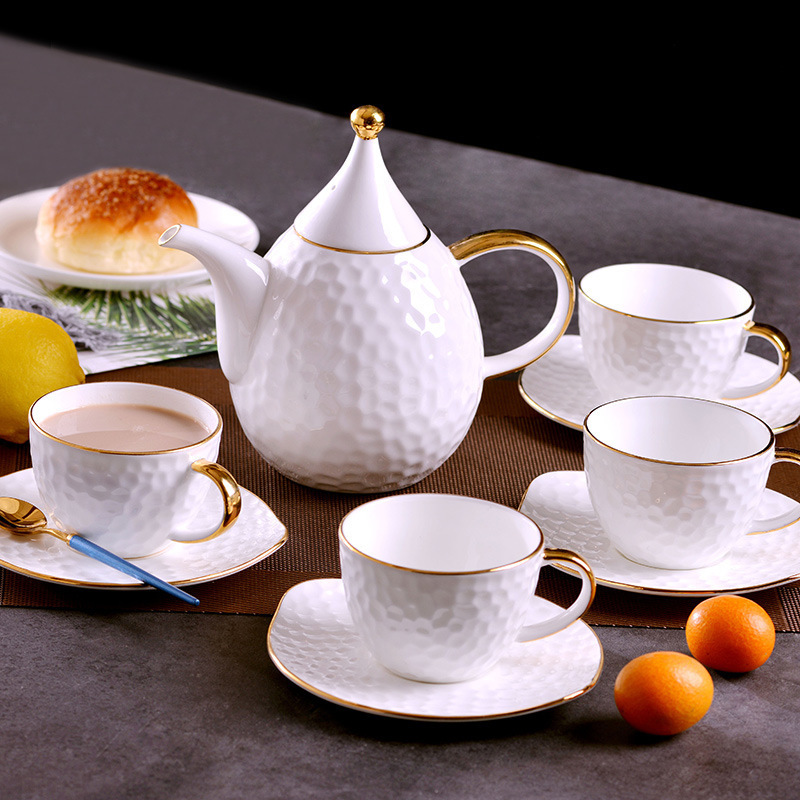 Exquisite light luxury bone china ceramic kettle teapot cup gift set drinkware tea set coffee pot set