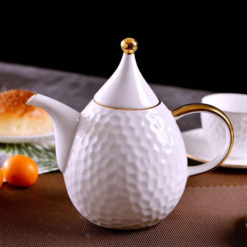 Exquisite light luxury bone china ceramic kettle teapot cup gift set drinkware tea set coffee pot set