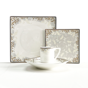 Hot selling pakistani fine bone china square dinnerware porcelain white dinner sets for great price