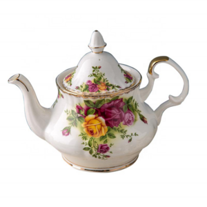 new design European style fine bone china rose design Tea cup and teapot set for sale