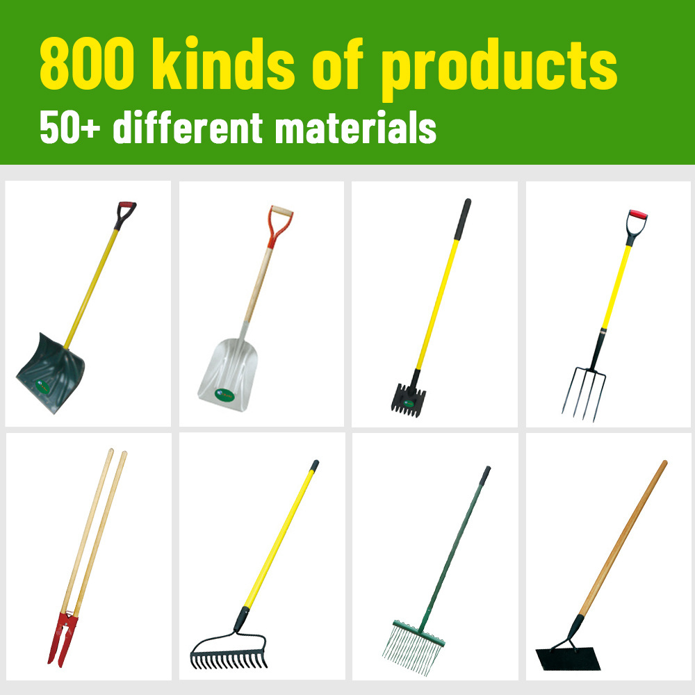 Factory direct produce farming agricultural tools 50Mn steel shovel with wood handle