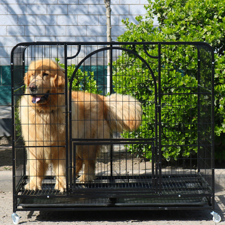 Heavy Duty Pet Cages High Strength Metal Carriers Free Dog Cages and Crates Large Dog Cage With Wheels