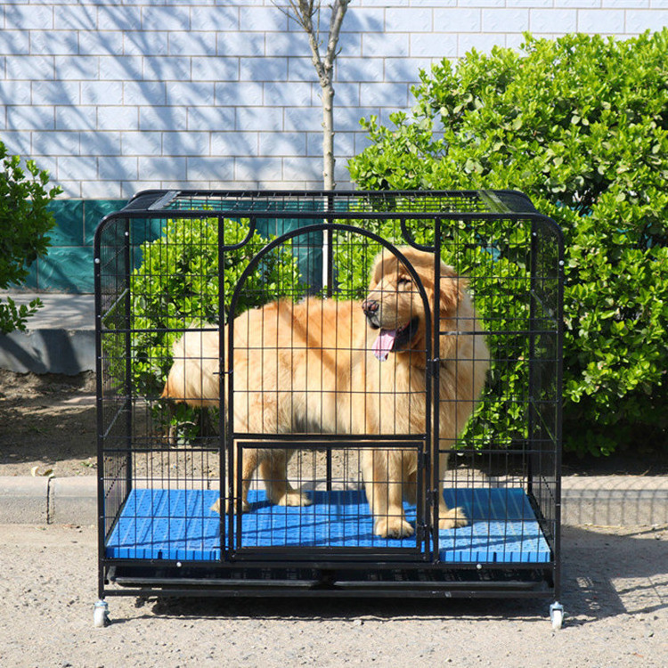 Heavy Duty Pet Cages High Strength Metal Carriers Free Dog Cages and Crates Large Dog Cage With Wheels