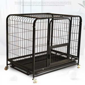 Heavy Duty Pet Cages High Strength Metal Carriers Free Dog Cages and Crates Large Dog Cage With Wheels