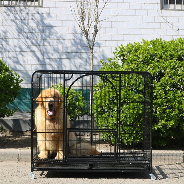 High Strength Metal Carriers Free Dog Cages and Crates Large Dog Cage Heavy Duty Pet Cages With Wheels