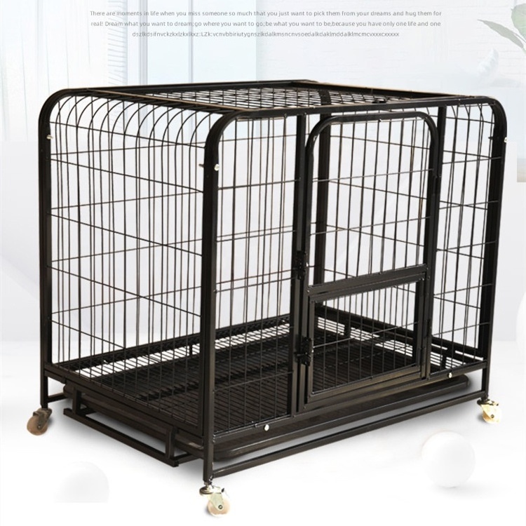 High Strength Metal Carriers Free Dog Cages and Crates Large Dog Cage Heavy Duty Pet Cages With Wheels