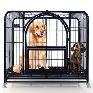 High Strength Metal Carriers Free Dog Cages and Crates Large Dog Cage Heavy Duty Pet Cages With Wheels