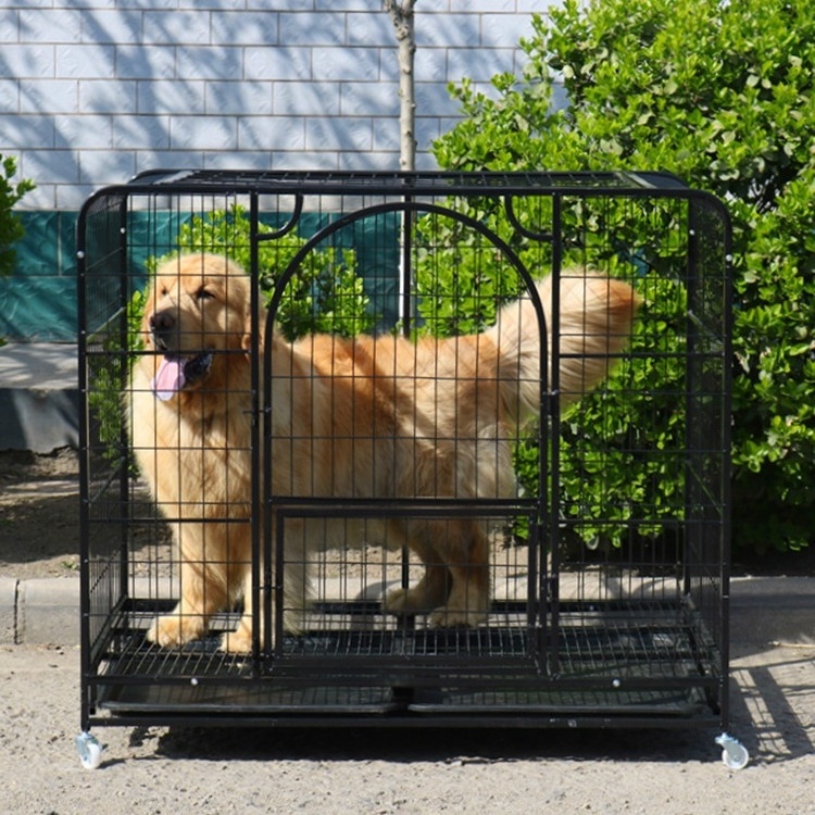 High Strength Metal Carriers Free Dog Cages and Crates Large Dog Cage Heavy Duty Pet Cages With Wheels