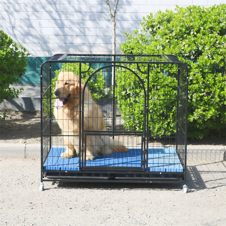 Wholesale Outdoor Dog Cage Metal Square Tube Big Large Dog Cage With Wheels