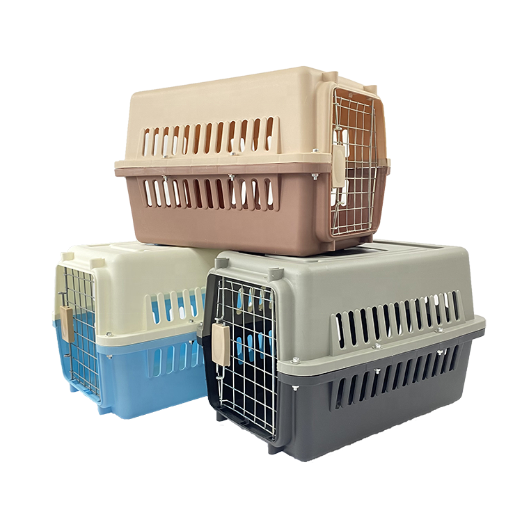 pet airline carrier transport box pet traveler cage carriers pet dog cat carrier 2022