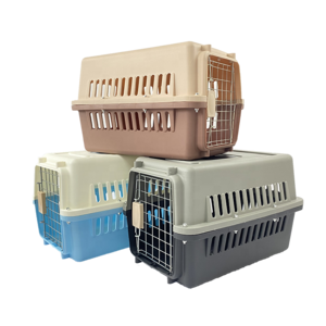 pet airline carrier transport box pet traveler cage carriers pet dog cat carrier 2022