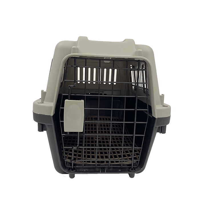 Airline Approved Breathable  Pet Cat Carrier Transparent Space  Black Leather Pet Carrier Cage