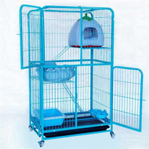 hot selling cat trap diy tier cat hotel cage outdoor cat cage pink boarding cages