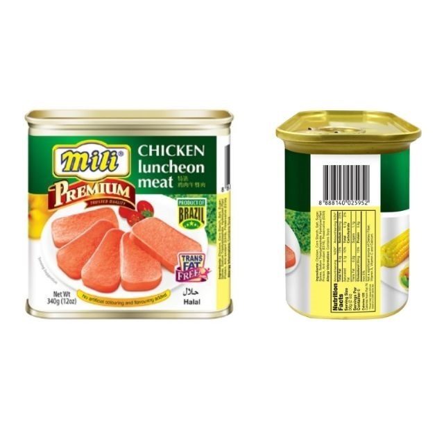 Premium Trusted Quality Mili Chicken Luncheon Meat 340g Halal