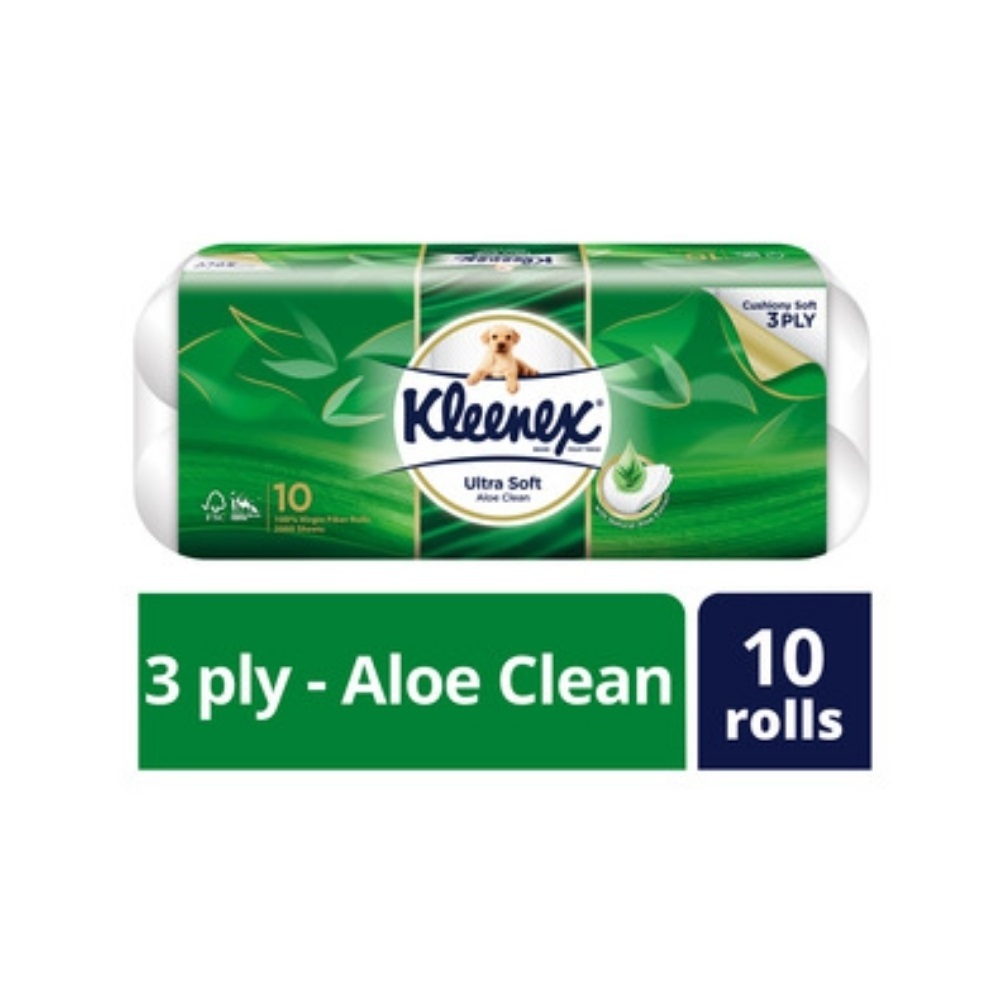 100% Luxury Style Classic Toilet Roll BT Ultra Soft 10R Aloe Vera Fragrance Enhanced with Cotton & Charcoal