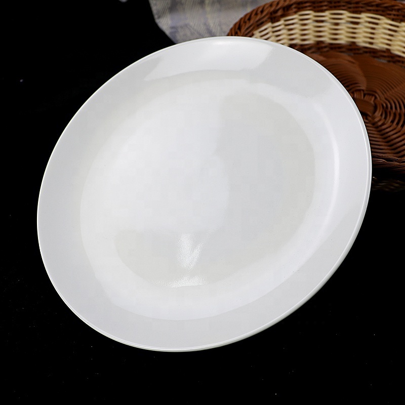 bulk cheap price plate dishes 10.5 /8 inch large pure White hotel Round Ceramic white porcelain dinner plate