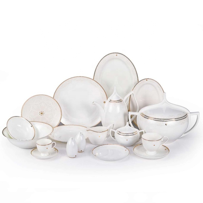 66pcs bone china dinner set bowl plate dinnerware sets porcelain Pakistan luxury dinner set