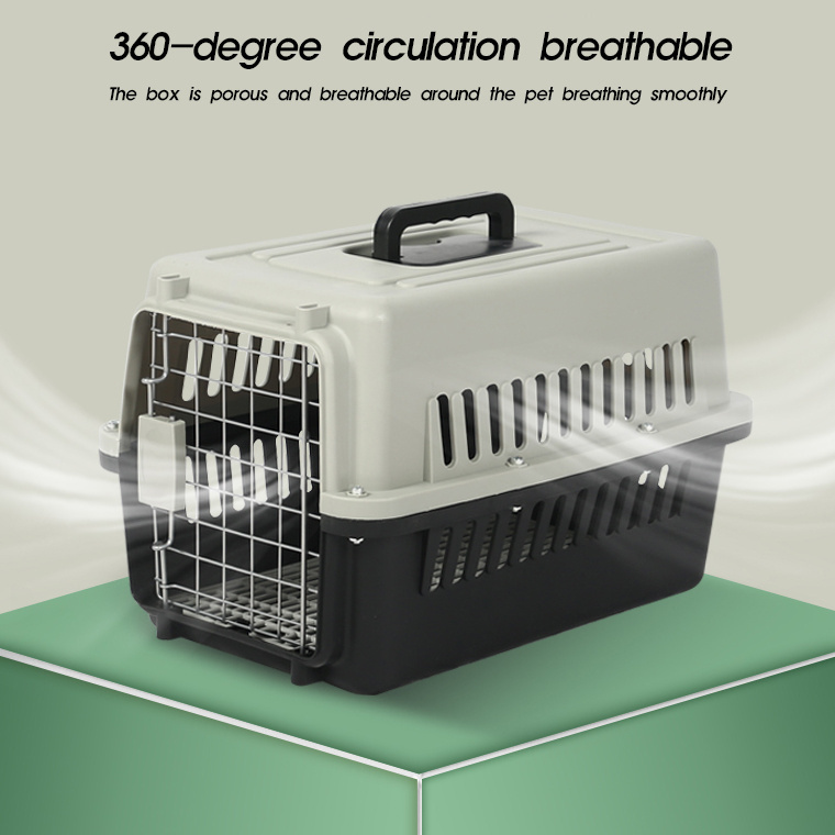 Plastic Large Pet Carrier Box Basket Cage Outdoor Transport Pet Air Crate For Cat Dog Travel