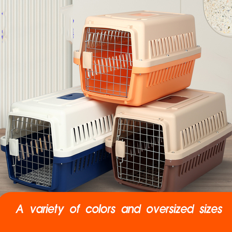 Plastic Pet Carrier Cat Dog Travel Box Basket Cage Pet Air Crate Dog Truck Kennel Box Cat Bag