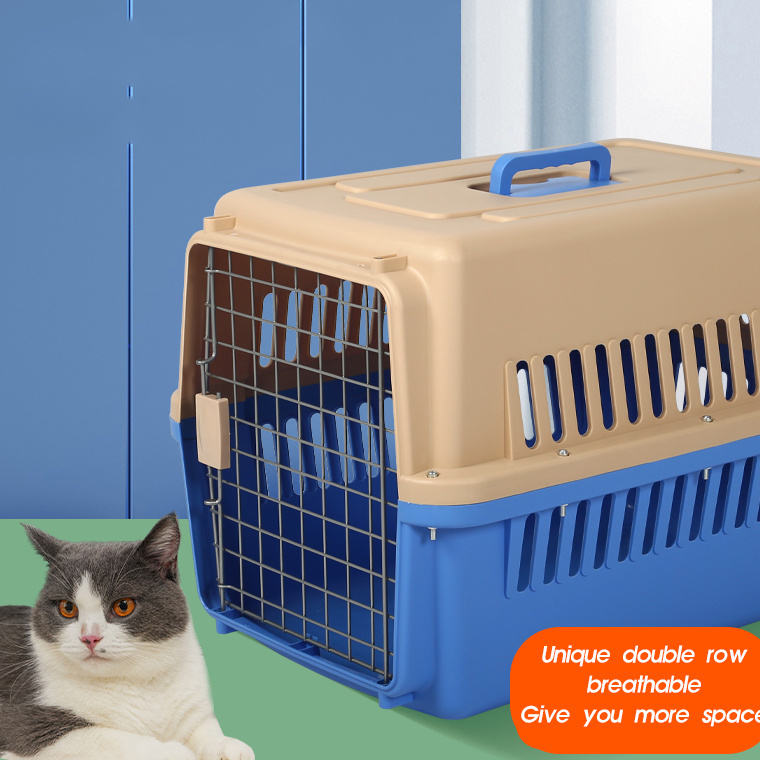 Plastic Pet Carrier Cat Dog Travel Box Basket Cage Pet Air Crate Dog Truck Kennel Box Cat Bag