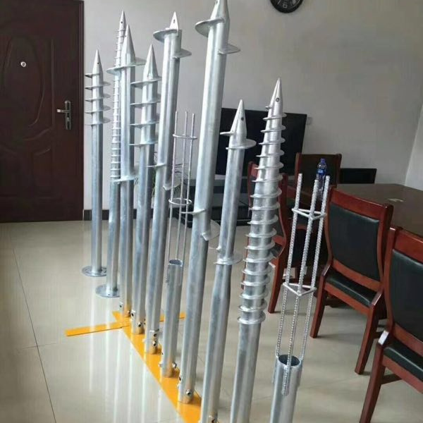 Photovoltaic Installation PV Panel Ground Screw Helical Piles Foundation