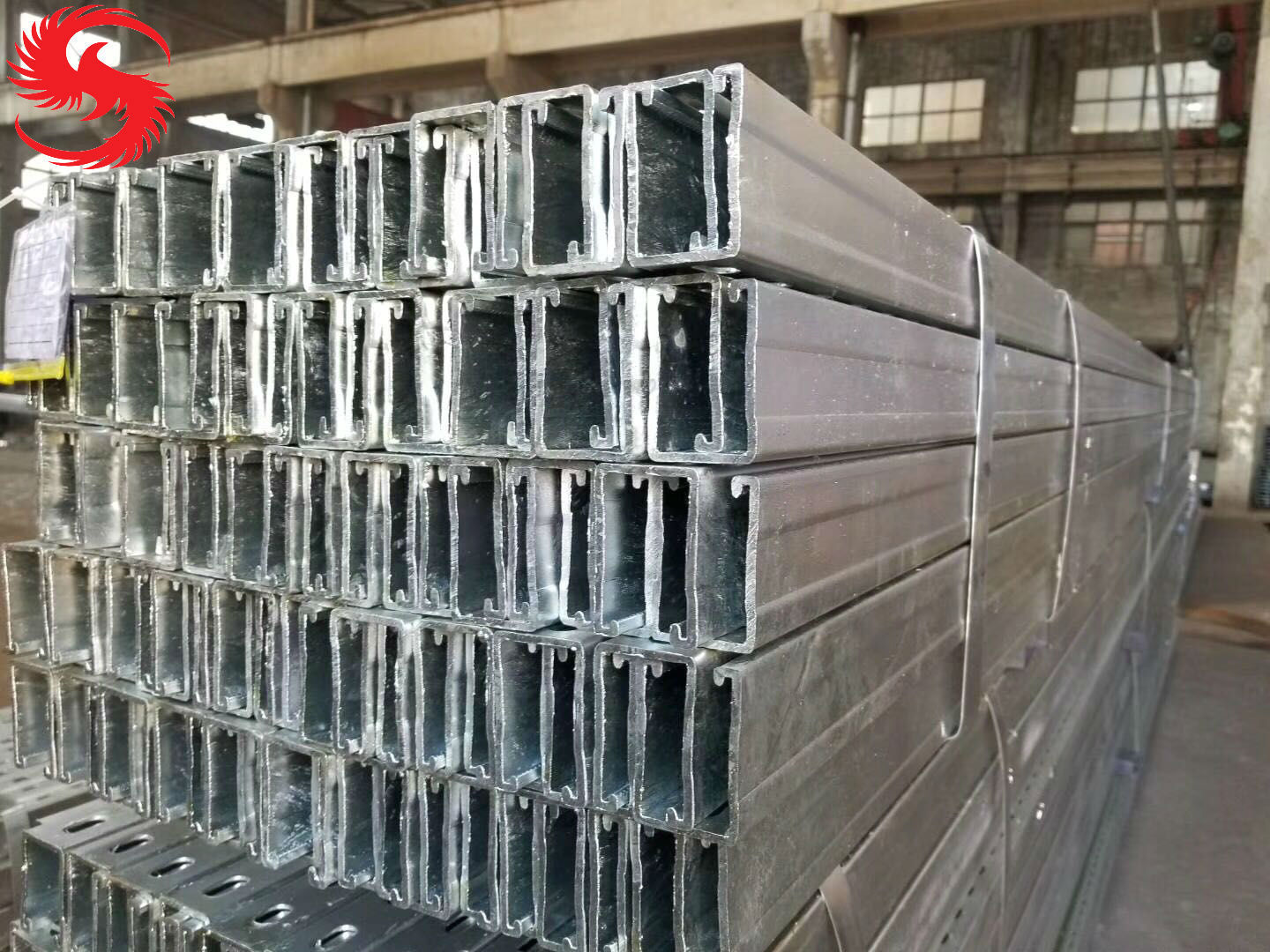 hot dipped galvanized C U channel 41X41 41X21 Galvanised Unistrut Channel Slotted C Channel