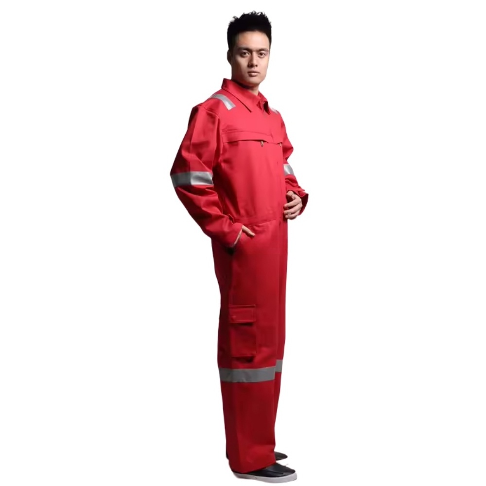 Hot Sale Red Men's Cotton Coveralls  Working Uniform Welding Fire Retardants FR Coverall for Men