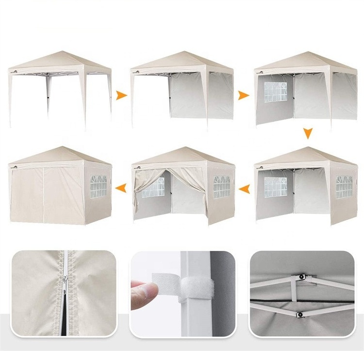 High Quality Hexagon Aluminum Alloy Frame Canopy cover replacement for Gazebo Tent 3x4m