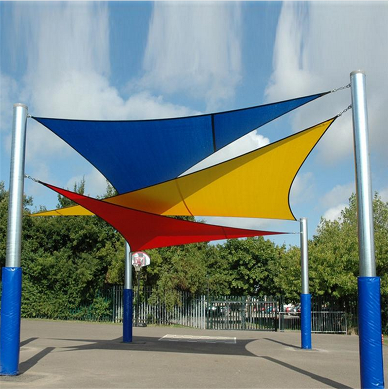 Garden PE Retractable Shade Canopy Wave Manually/10x10ft Sunshade Beach Tent Sun Shade Canopy